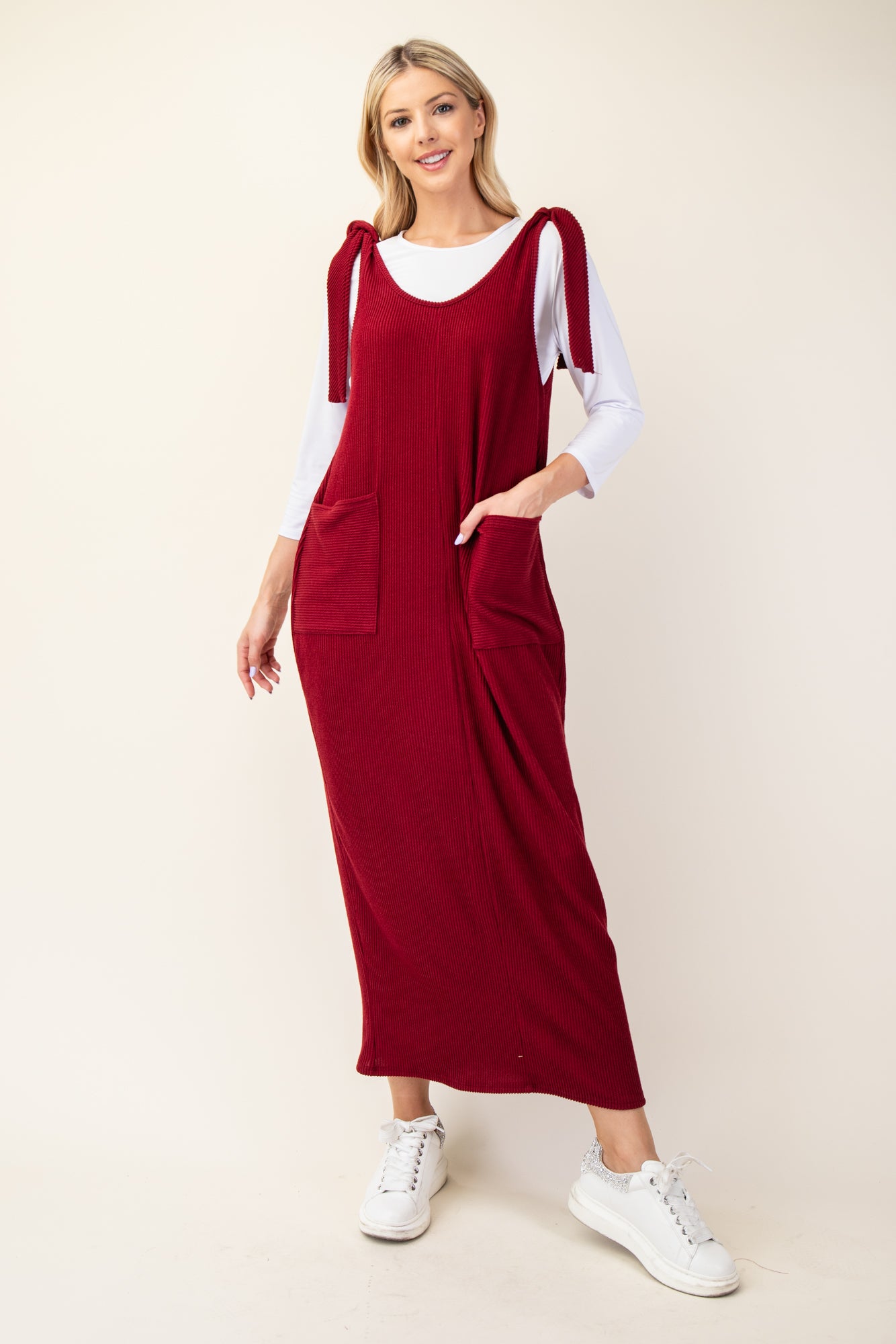 Clara Tie-Strap Maxi Jumper