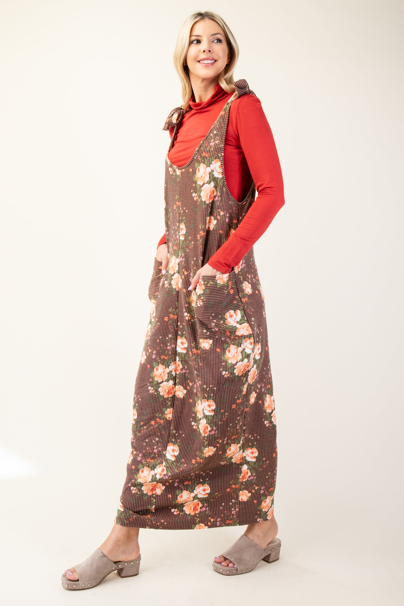 Hazel Floral Overall Maxi Dress