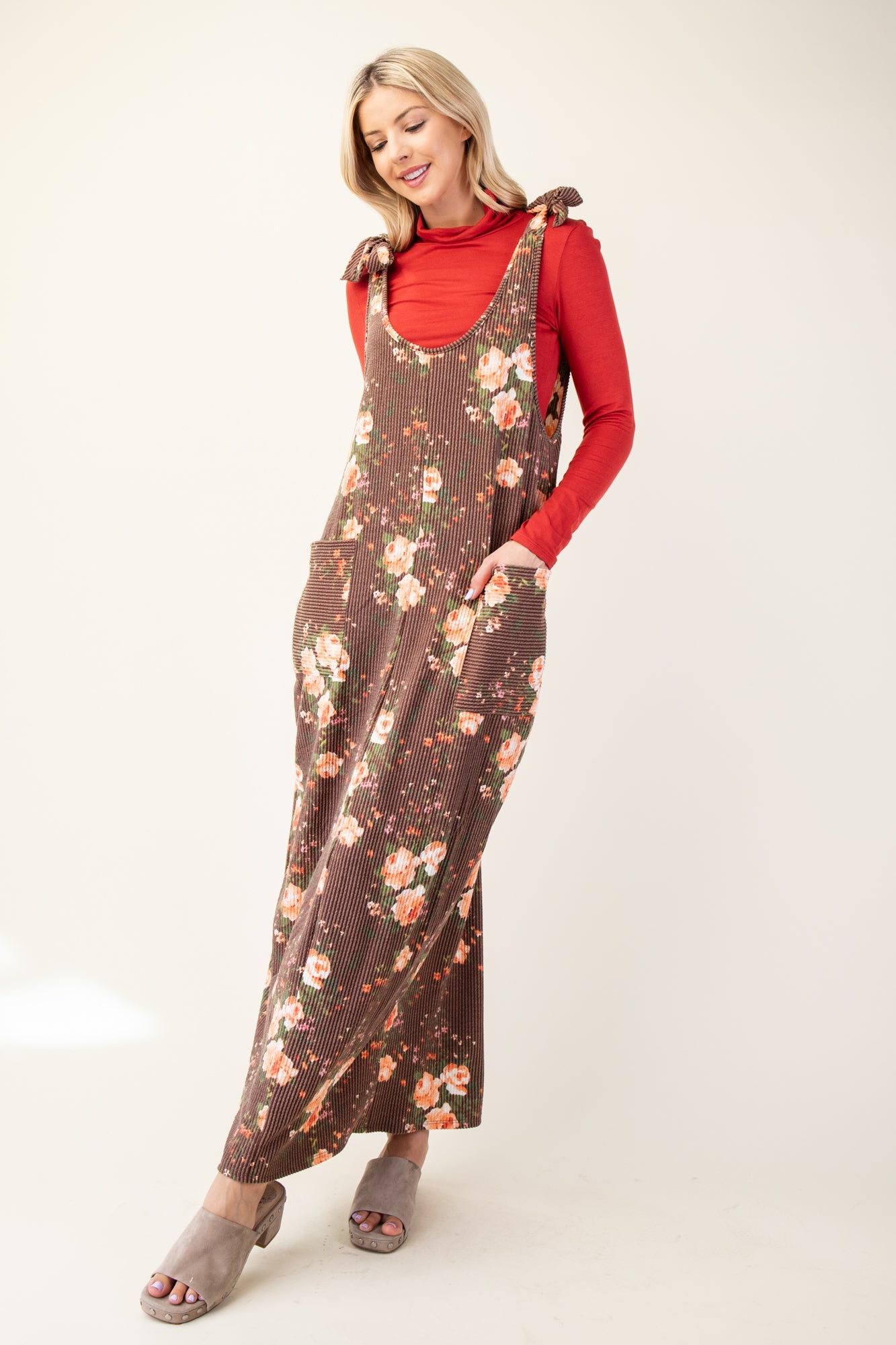 Hazel Floral Overall Maxi Dress