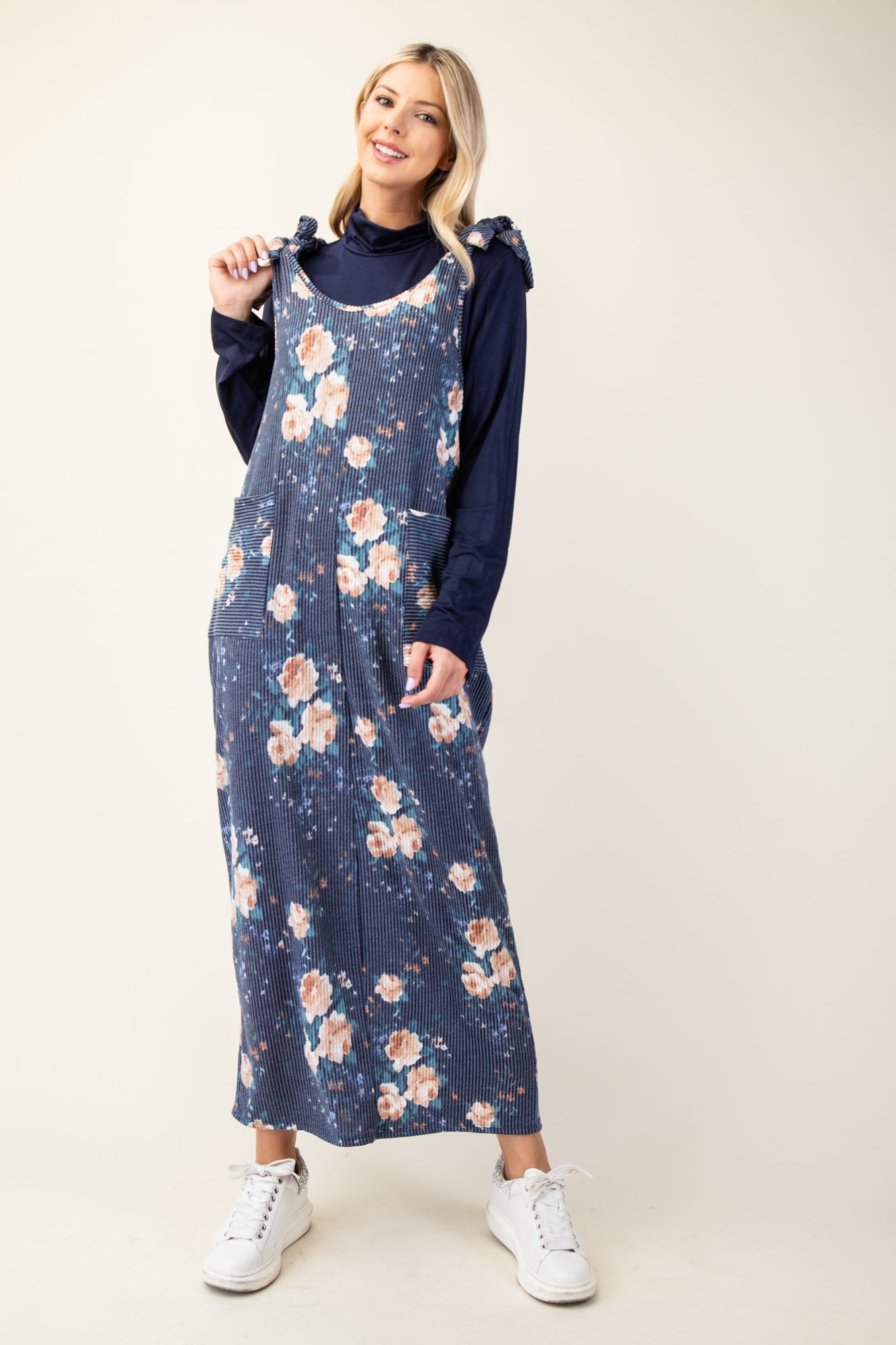 Caroline Floral Overall Maxi Dress