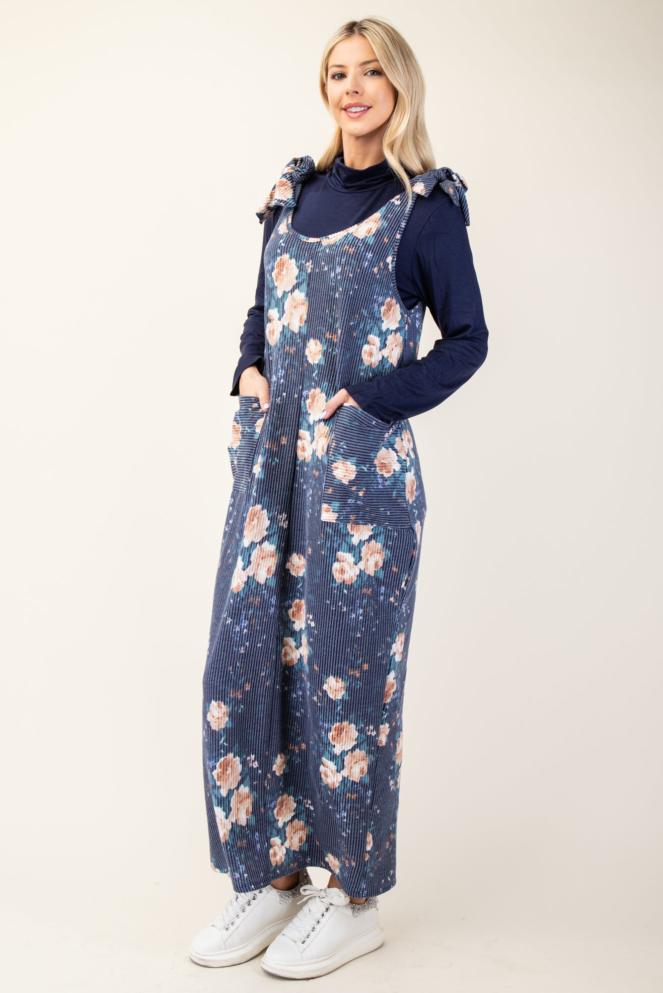 Caroline Floral Overall Maxi Dress