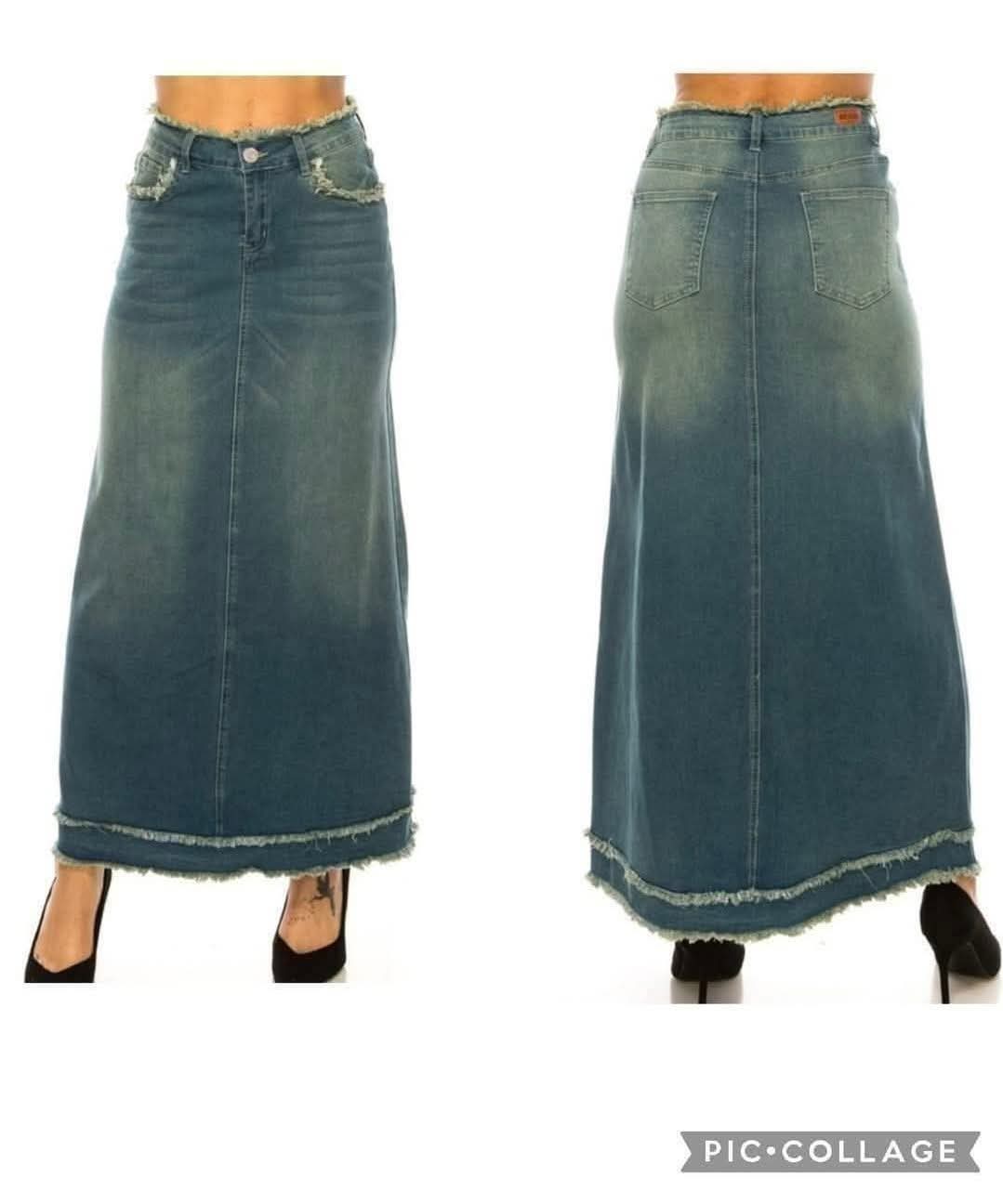 Be-Girl Edgy Edge Stretch Denim Maxi
