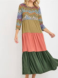 Safari Sunset Colorblock Dress