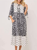 Wildly Spotted Polka Dot Midi Dress