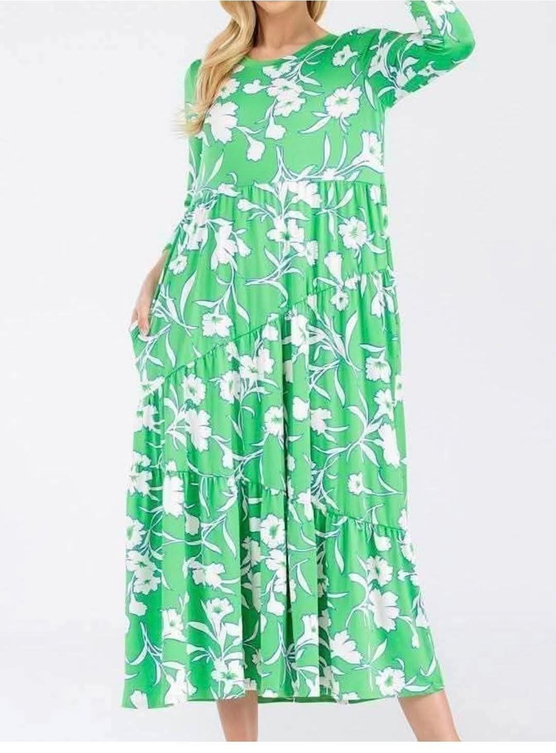 Springtime Serenade Floral Dress