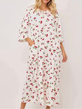 The Sweet Cherry Blossom Tiered Maxi