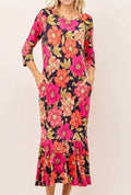 The Midnight Garden Ruffle Maxi