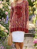 The Rust Garden Ruffle-Hem Top