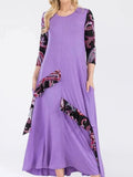 Lavender Paisley Ruffle Maxi Dress